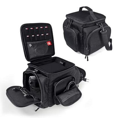 Carrying Case for Steam Machine - Waterproof Travel Storage Bag with Multiple Pockets for Controllers, Cables, Portable Hard Drive, Padded Protection, Durable Polyester, Portable Organizer