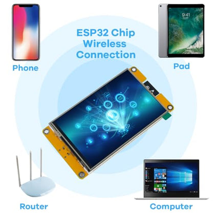 Hosyond 4.0'' 320x480 Touch Screen with ESP32-32E ESP32 Display with WiFi+BT, ST7796S Driver LCD TFT Screen Module for Arduino IoT - size: 4.0"