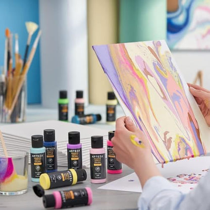 ARTEZA Canvas Panels, 16 x 20 in, Pack of 14, Cotton Surface, Pre-Primed - size: 16"x20"