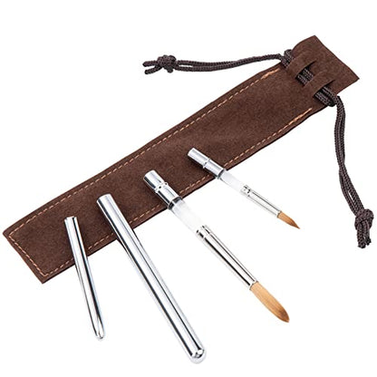 Falling in Art 2 Pcs Round Travel Paint Brush Set - style: 2 Pcs Travel Brush Set