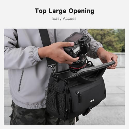 MOSISO Camera Bag for Photographers, Camera Sling Bag Crossbody Bags, Black