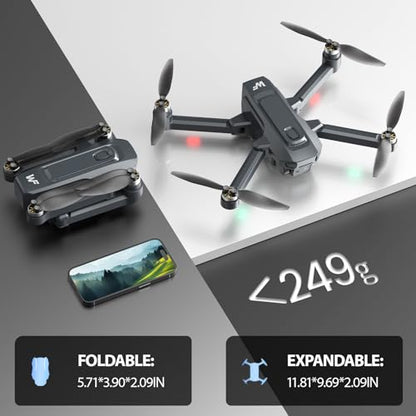 WeFone 4K Drone with 4.5" Screen Foldable GPS WF33 Under 249g Adults Black - style: screen drone