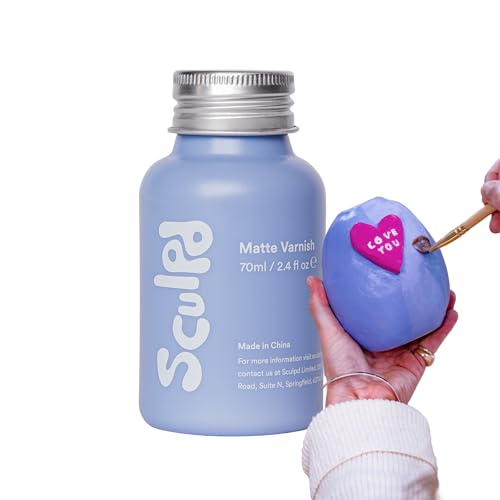 Sculpd Air Dry Clay Glaze, Waterproof Matte Varnish, 2.37 Fl Oz (70ml) - color: Matte Varnish, size: 70 ml