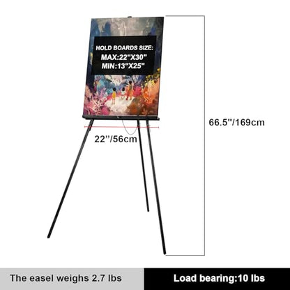 Falling in Art 65" A-Frame Wooden Tripod Easel Stand (Black) - color: Black-1 Pack