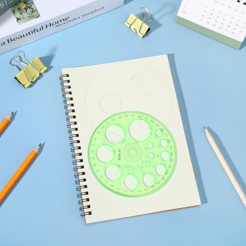 Circle Template for Drawing, Professional Circle Stencils for Drawing Large and Small Multi Function Circles Ruler for Building Office School Designing Supplies