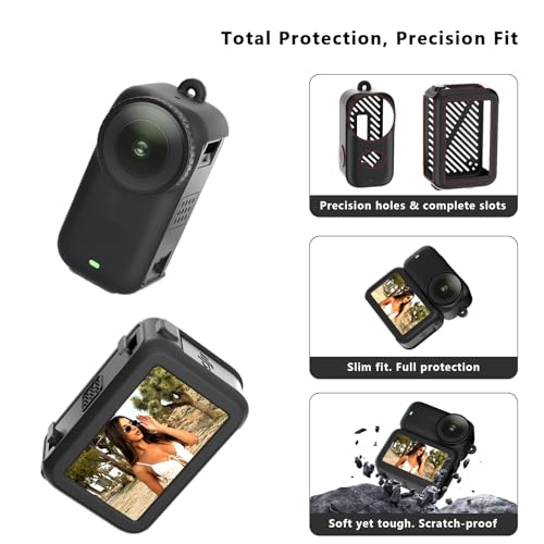 Accessories Kit for DJI Osmo Nano, Silicone Protective Case, Mini Storage Case, Magnetic Mount, HD Screen Protector, Lens Caps, Lanyards