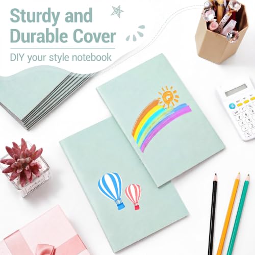 Mimorou 100 Pcs A5 Journals Notebooks Bulk,Sage Green,Lined - color: Sage Green, style: Lined