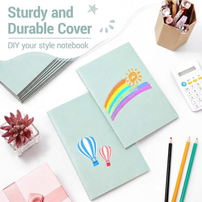 Mimorou 100 Pcs A5 Journals Notebooks Bulk,Sage Green,Lined - color: Sage Green, style: Lined