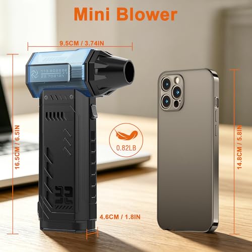 Electric air Duster，250,000RPM Super Power mini Blower,2 Swappable Battery