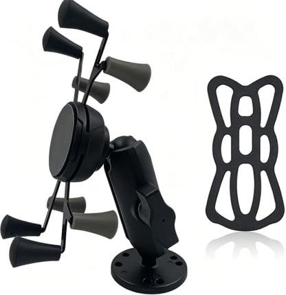 Strg Phone Mount with Drill-Down Round Base and Marine-Grade Aluminum Arm - size: Round Base
