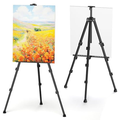 Art Painting Tripod Easel Stand - Portable Adjustable Display Artist Easel - style: Black