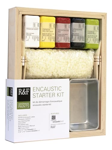 R&F Handmade Paints - Professional Encaustic Paint - Starter Kit, 14 Piece Set - size: 1 Count (Pack of 1), style: Starter Kit