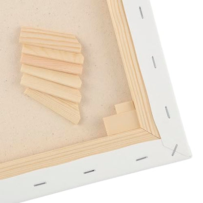 Paramount Canvas for Painting - Pack of 6, 24x30 White Canvases- 11/16" 100% Cotton Stretched Canvas, Triple-Primed for All Media, Medium Tooth, Back-Stapled, 12oz Primed Weight, Wood Stretcher Bars - size: 24x30" - Box of 6