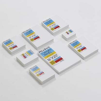 MEEDEN Canvas Boards for Painting White: 9"x12" 100% Cotton Canvas 14 Pack - size: 9"x12"
