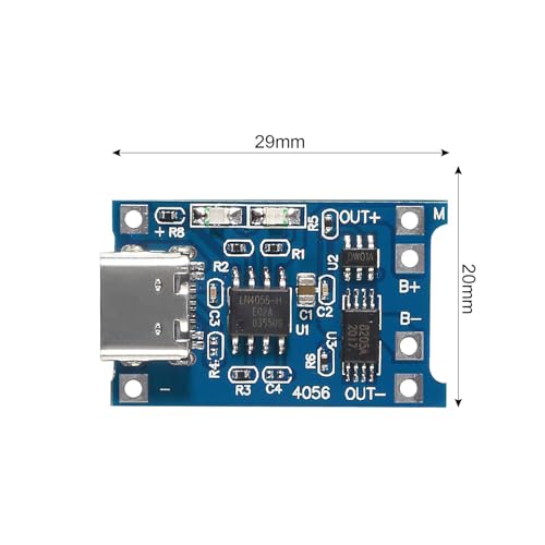 16pcs 5V 1A TP4056 Charging Module Type-C USB for 18650 Lithium Battery Charger Board with Protection USB Type C (TP 5V Charge) - style: TP 5V charge
