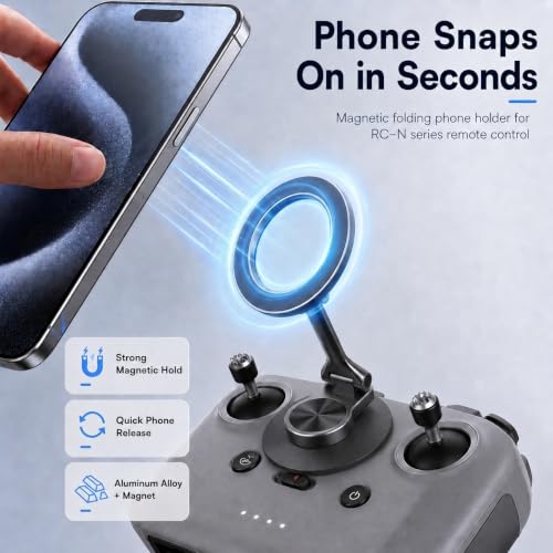 Adjustable Magnetic Phone Stand for DJI RC-N1/N2/N3 Controller(Round Base) - size: Round