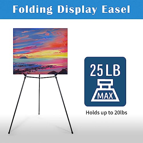 Falling in Art 63" Aluminum Display Easel Stand, Black 6 Pack - style: Black-6 Pack