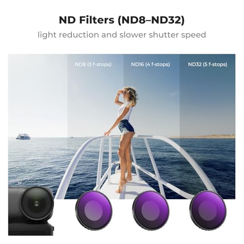 K&F CONCEPT ND CPL Filter Set for DJI Osmo Nano Vlogging Camera - style: ND8+ND16+ND32+CPL