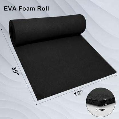 biguphate EVA Foam Roll, 5mm Black, 15"x39" High Density Craft Foam - color: BLACK, size: 1 PACK-38x100CM-5MM