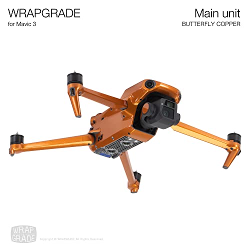 WRAPGRADE Skin Compatible with DJI Mavic 3 Pro (Butterfly Copper) - color: Butterfly Copper / Pro