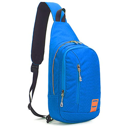 Peicees Small Sling Backpack Waterproof Unisex Shoulder Bag Chest Crossbody Daypack - color: 2_blue, size: Small