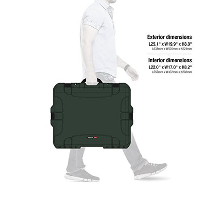NANUK 945 Waterproof Hard Case with Foam Insert - Olive - color: Olive, style: Cubed Foam