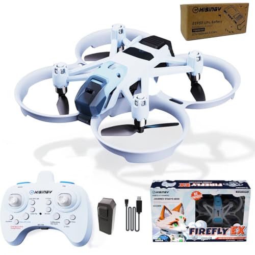 HISINGY Firefly EX Combo Toy Drones for Kids with Battery,2 Batteries,High Efficiency Battery Charger(Within 25 mins), Fun Mini Drones for Kids
