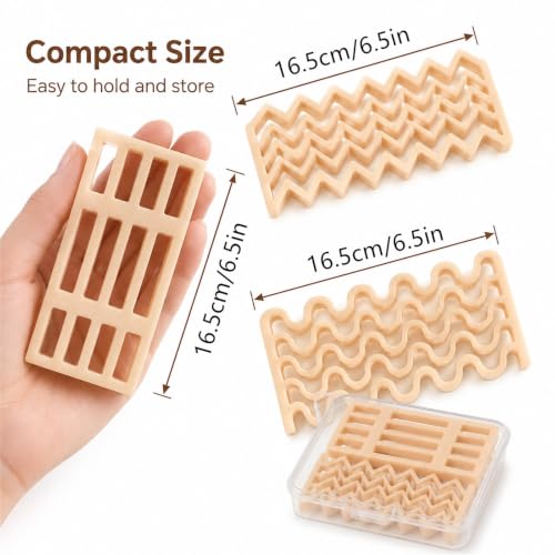 DIYOOHOMY 3 Pcs Wave Polymer Clay Cutters, Earring Making - color: Pink and Terracotta