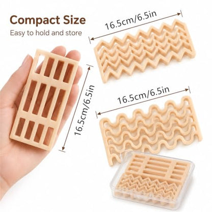 DIYOOHOMY 3 Pcs Wave Polymer Clay Cutters, Earring Making - color: Pink and Terracotta