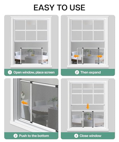paramondo Expandable Window Screen, 10" H x 19.6" - 36" W, 4 Pack - size: Small (10" H x 19.6"-36" W, 4 Pack)