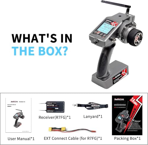 Radiolink 2.4GHz RC6GS V3 7 Channels RC Transmitter and R7FG Gyro Receiver