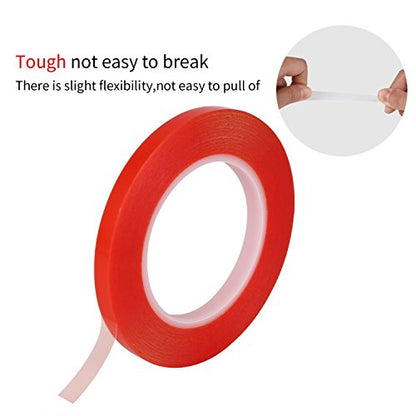 Kaisiking 5mm/10mm x 25M Double Sided Transparent Acrylic Tape - size: 2pcs (5mm+10mm)