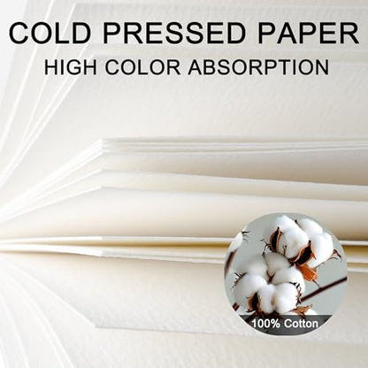 rubens Watercolor Paper Block, 5.3 x7.6 in Cold Pressed Watercolor Papers - size: 32K-Cold Pressed