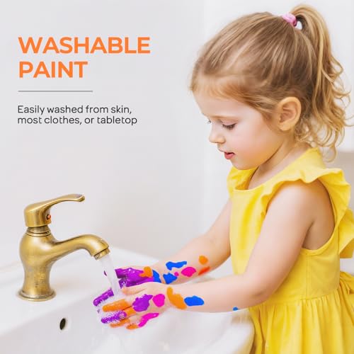 Nicpro 12 Colors Neon Washable Paint Set for Kid 2oz, Glow Under Blacklight - size: 2 Fl Oz (Pack of 12)