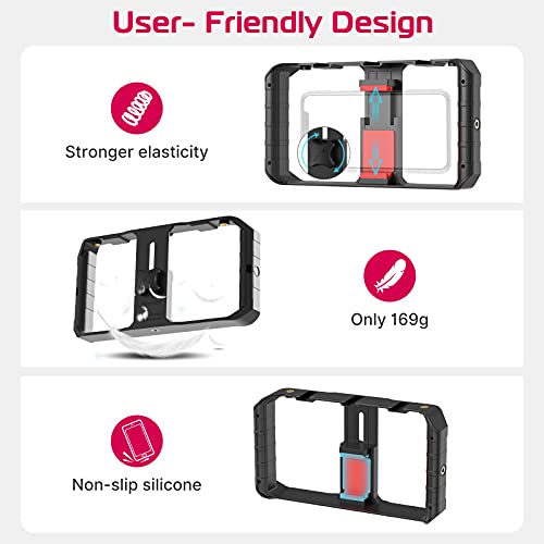ULANZI U Rig Pro Smartphone Video Rig, Filmmaking Vlogging Case Phone Video - color: Black