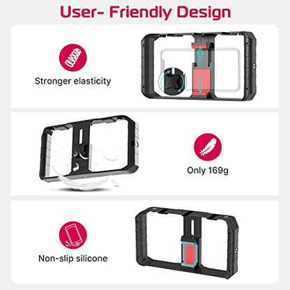 ULANZI U Rig Pro Smartphone Video Rig, Filmmaking Vlogging Case Phone Video - color: Black