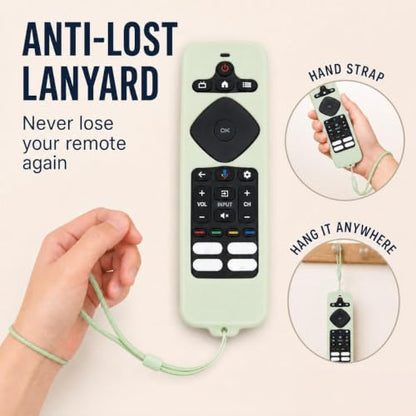 Silicone Case for Philips TV Remote URMT26CND002 (Glow Green) - color: Glow Green