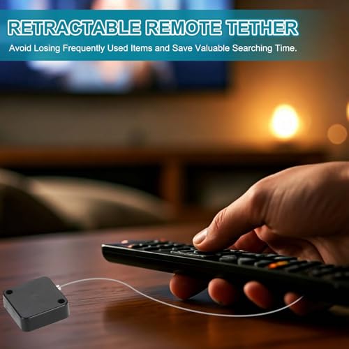 PATIKIL Retractable Remote Control Cable Tether 6.6ft /2M, Black 4 Set - color: Black, size: 6.6ft /2m