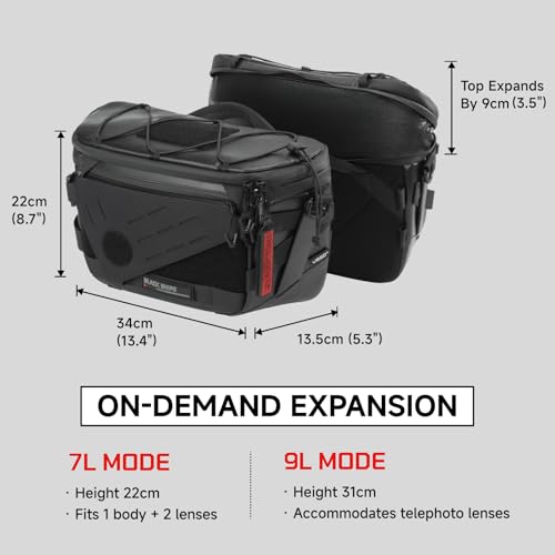 VSGO Black Snipe Pro 7-9L Expandable Camera Sling Bag with Tripod Holder