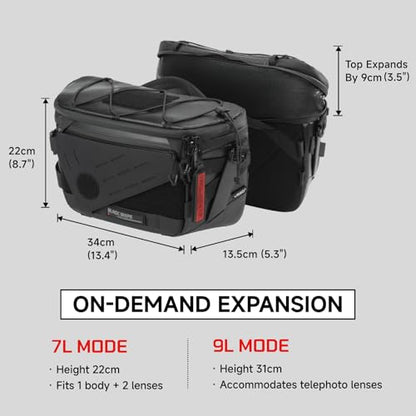 VSGO Black Snipe Pro 7-9L Expandable Camera Sling Bag with Tripod Holder