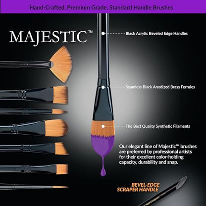 Royal & Langnickel Majestic Filbert and Angular Artist Brush Set, 7-piece - size: pillows 193