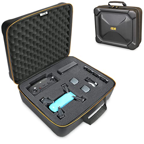 USA Gear Drone Case - Compatible with DJI Mini 3 Pro, 2, Mavic Mini, Mavic Air 2, DJI Remote & More - Customizable Foam Interior, Weather Resistant & Egg-Crate Foam Top