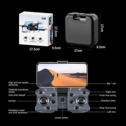 OBABO K10 Max Drone 4K High-Definition Three Camera Optical Flow Positioning Professional Aerial Photography Foldable Quadcopter (Silver) - color: Silver