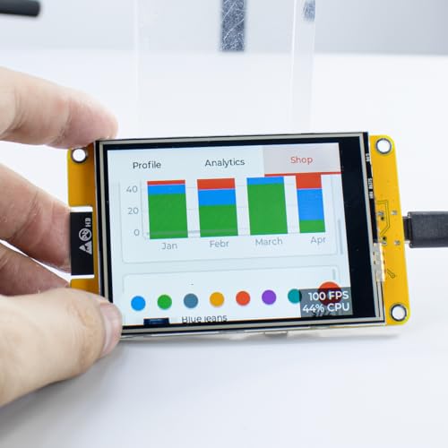 Hosyond 3.2'' ESP32 LCD Display Resistive Touchscreen with WiFi+BT, ST7789P3 Driver 240x320 TFT SPI Screen Module for Arduino - size: 3.2"