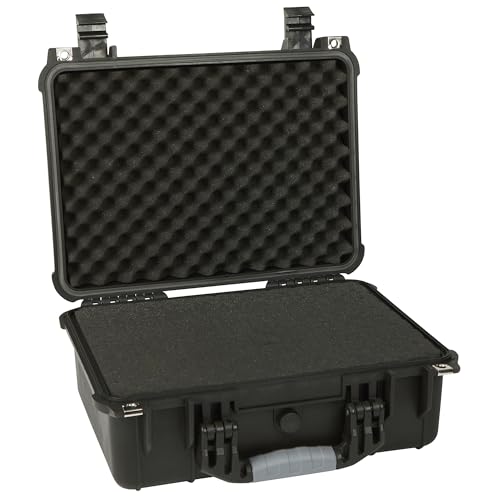 Strongway 16in. Plastic Waterproof Storage Case With Foam, Ammo Box, Fit Use of Drones, Camera, Equipments, Pistols - color: Black
