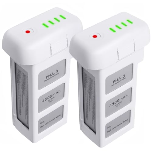 Phantom 3 Battery 2 Pack, 4500mAh 15.2V Upgraded Intelligent Flight Battery for DJI Phantom 3 Standard/3 Pro/3 Advanced/3 4K/3 SE Drone - size: 2 Pack