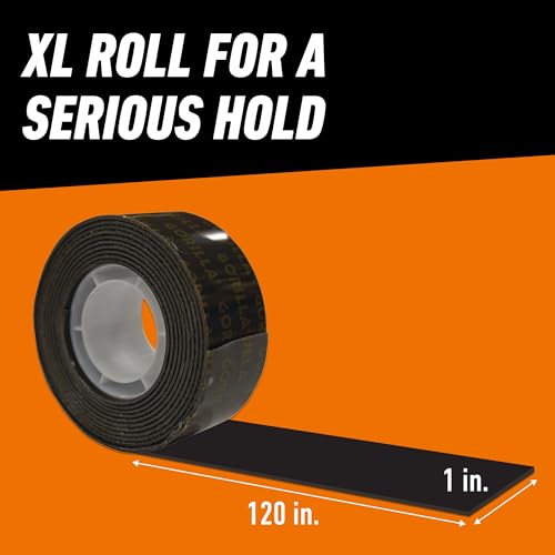 Gorilla Heavy Duty Double Sided Mounting Tape, Black, 1" x 120", 1-Pack - size: 1" x 120" (1-Pack), style: 1 Pack