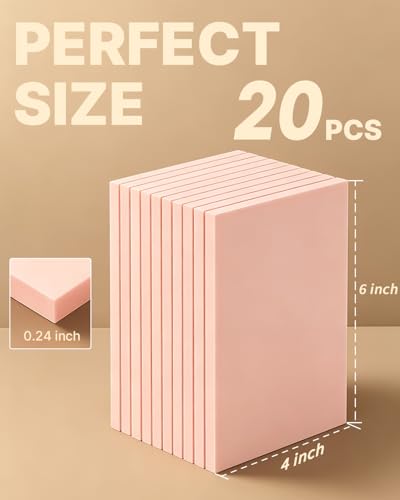 Rubber Linoleum Blocks for Printmaking: 20Pcs 4" x 6" Stamp Carving Kit - color: 20 PCS