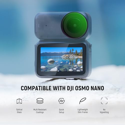 NEEWER CPL Filter Compatible with DJI Osmo Nano, Screw On Adjustable Circular Polarizing Polarizer Action Camera Lens Filter Multicoated Optical Glass Accessories with Tempered Glass Screen Protector