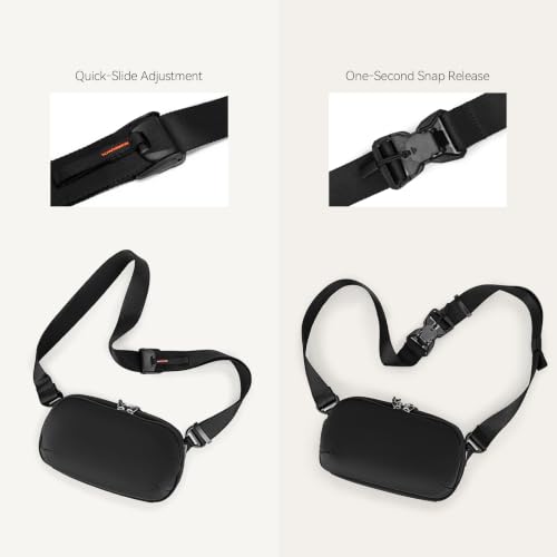 reeyee 3L Commuter Sling Bag for Men, 840D Cordura, Quick Release, Black - size: A7-Quick-release model-3L